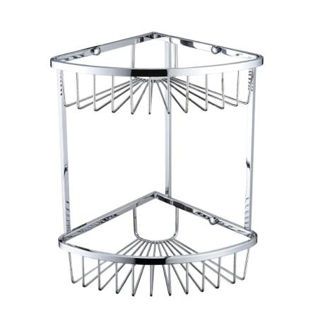 Bristan Two Tier Corner Fixed Wire Basket COMP BASK06 C