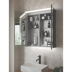 HIB Dusk 80 LED Aluminium Mirror Cabinet 54200