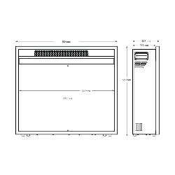 Bemodern Rodwell 22" Inset Wall Mounted Electric Fire 069825