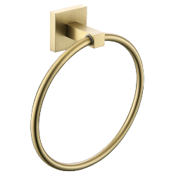 Bristan Square Towel Ring Brushed Brass SQ RING BB