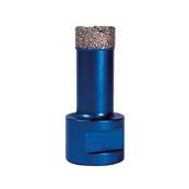 Vacuum Brazed Diamond Tile Drill Bit 18mm - Slotted Barrel (M14 Fit) XCEL Grade TDXCEL18