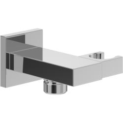 Villeroy & Boch Universal Square Shower Wall Outlet with Handset Holder Chrome TVC00046300061
