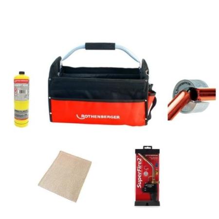An image of Rothenberger Tool Bag - Super Fire 2 + 15mm Pipeslice + Mapp Gas + Mat 19759