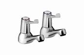 Bristan Lever Chrome Plated Basin Taps with Ceramic Disc Valves VAL2 1/2 C CD