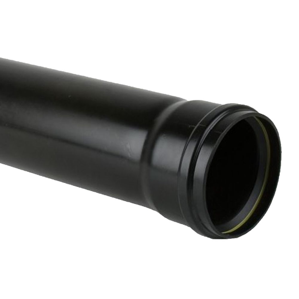 An image of Davant Single Socket Pipe 110mm X 4m Black Spb0040