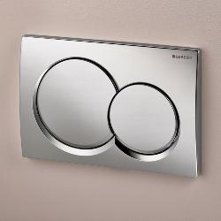 Geberit Alpha01 Round Dual Flush Plate - Chrome 115.035.21.1