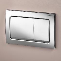 Geberit Alpha01 Square Dual Flush Plate - Chrome 115.055.21.1