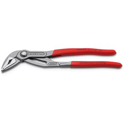 An image of Knipex Cobra Es Water Pump Pliers Extra-slim Plastic Coated Grey Atramentized 25...