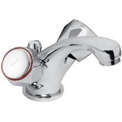 Bristan Chrome Plated Club Mono Basin Mixer with Pop Up Waste and Metal Heads VAC BAS C MT