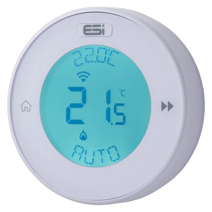 An image of Esi Cirrus Wired Programmable Room Thermostat White Esrtp8-w