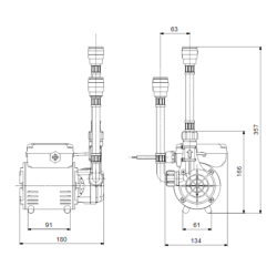 Grundfos SSR2-2.0C Single Impeller Positive Head Shower Pump 98950218