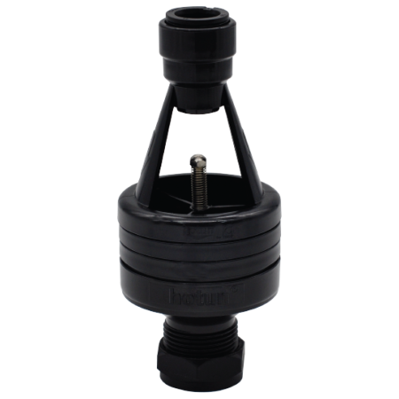 Hotun Black SF 15mm x 22mm Push-Fit Dry Trap Tundish HBSF15x22