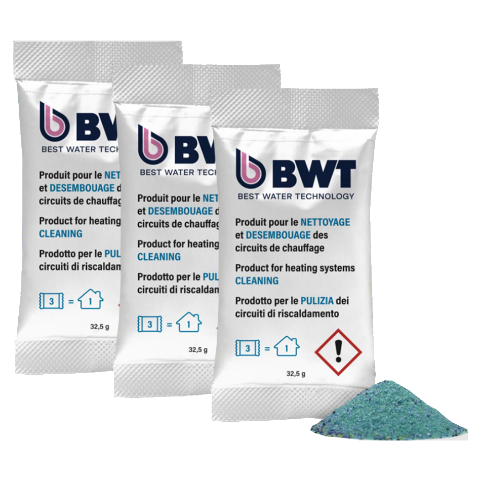 An image of Bwt Power Crystals Central Heating Cleaner 3 Sachets Powercrystalscleaner