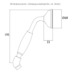 Bristan Traditional Deluxe Shower Handset in Chrome TRD HAND01 C