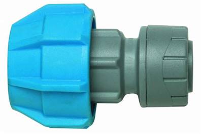 Polypipe PolyFast MDPE Polyfast Adaptor 15mm x 20mm (Cold Water Only) PB422015