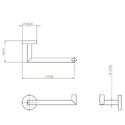 Abacus ISO PRO Toilet Roll Holder Matt Anthracite ACGE-446-2802