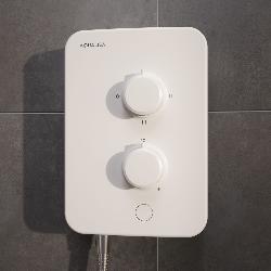 Aqualisa E1 Electric Shower with Single Mode Handset 8.5kW in White E1W85