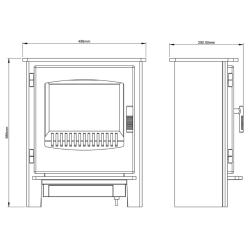 Be Modern Espire Electric Stove in Matt Black Finish 15784