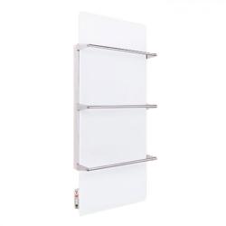 Trianco Aztec Infrared Ceramic Heating Towel Rail 600mm H x 600mm W - White FG45250CDW