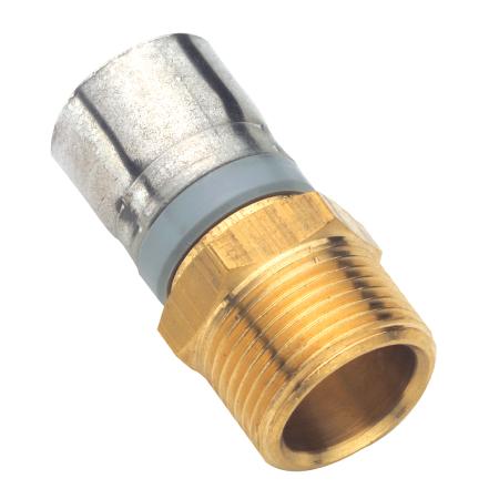 An image of Buteline Brass Male Adaptor 1/2” BSPT x 16mm BBM16