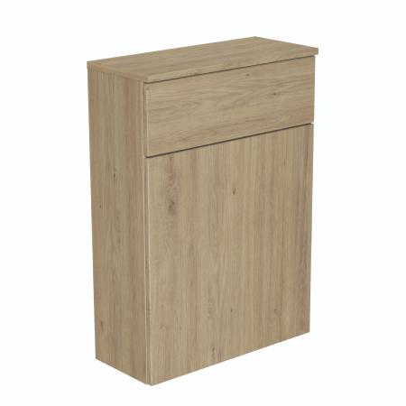 An image of Newland 600mm WC Unit Including Worktop (No Cistern) Natural Oak