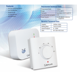 Salus ERT20RF Wireless Programmable Thermostat