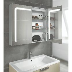 HIB Stratus 60 LED Demisting Aluminium Mirror Cabinet 46900