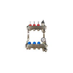 Plumb2u 3 Port Manifold With Pressure Gauge and Auto Air Vent ZL-117503