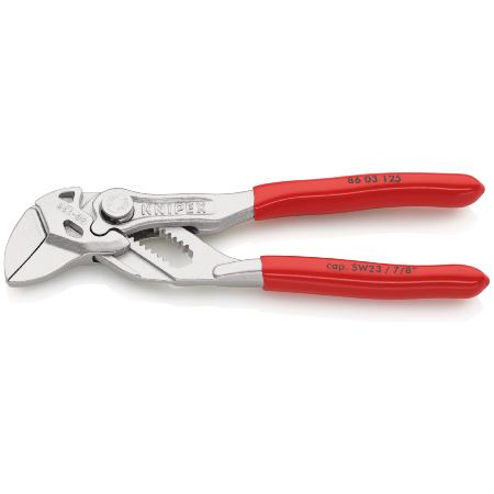 An image of Knipex Mini Pliers Wrench Plastic Coated Chrome-plated 125mm 86 03 125
