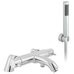 Vado Celsius Exposed Pillar Mounted Thermostatic Bath Shower Mixer without Shower Kit CEL-131T-C/P