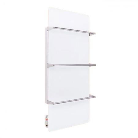 An image of Trianco Aztec Infrared Ceramic Heating Towel Rail 900mm H x 600mm W - White FG45...