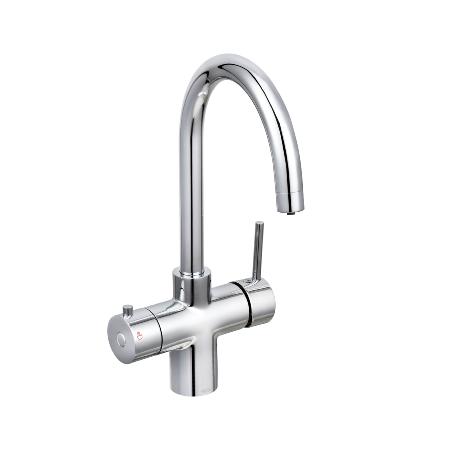 An image of Bristan Gallery Rapid Boiling 3-In-1 Chrome Kitchen Sink Mixer Tap GLL RAPSNK3 S...