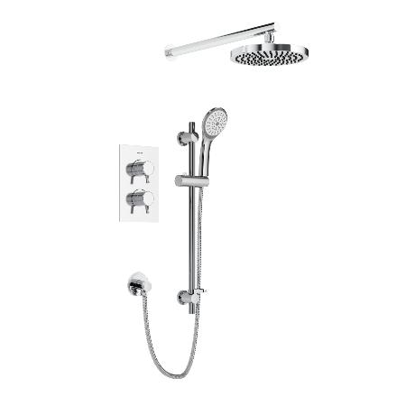An image of Bristan Prism Thermostatic Mixer Shower Concealed with Adjustable & Fixed Head P...