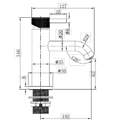 Abacus ISO PRO Mini Mono Basin Mixer Matt Anthracite TBTS-446-1204