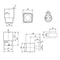 Villeroy & Boch Elements Striking Square Tumbler Matt Black TVA152019000K5