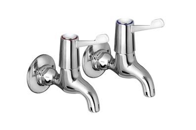 Bristan Lever Bib Taps with Ceramic Disc Valves Chrome Plated VAL2 BIB C CD