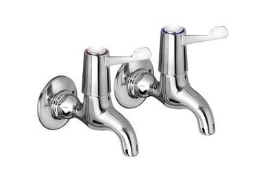 Bristan Lever Chrome Plated Bib Taps with Ceramic Disc Valves VAL2 BIB C CD