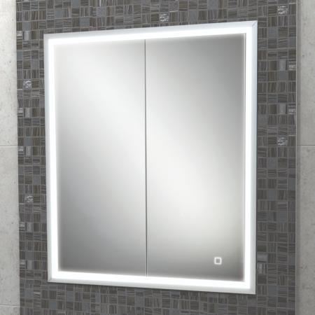 HIB Vanquish 60 Recessed LED Aluminium Mirror Cabinet 47700
