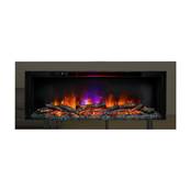 Be Modern FLARE Avella 45" Wall Mounted Inset Electric Fire with 4-Sided Black Nickel Trim 27138