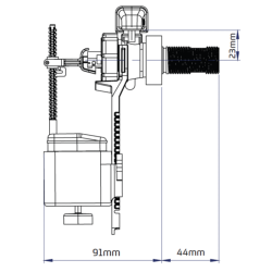 Thomas Dudley Hydroflo Delay Fill Float Valve Brass Tail 324298