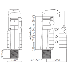 Thomas Dudley Turbo Edge Adjustable Compact Syphon 370873
