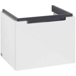 Villeroy & Boch Subway 2.0 Wall Hung Vanity Unit with 1 Drawer 537 x 420mm Glossy White A68610DH