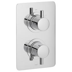 Vado DX Celsius 2 Outlet, 2 Handle Concealed Thermostatic Valve CEL-148D/2/SQ-C/P