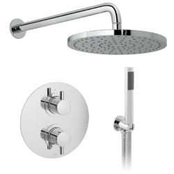 Vado DX Celsius 2 Outlet Thermostatic Shower Set Round Back Plate DX-172251-CELRO-CP