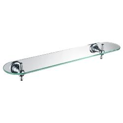 Bristan 1901 Glass Shelf Brass Chrome Plated N2 SHELF C