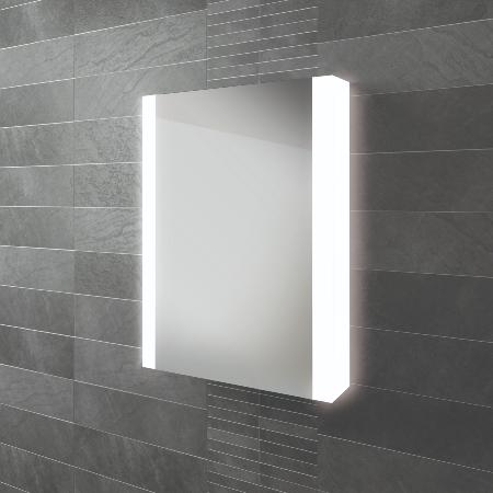 An image of HIB Paragon 50 LED Illuminated Aluminium Mirror Cabinet 51800