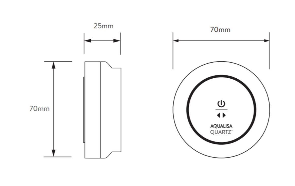 Aqualisa Quartz Classic Divert Remote Control QZD.B3.DVDS.20
