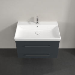 Villeroy & Boch Avento Crystal Grey 800mm Wall Hung 2-Drawer Washbasin and Vanity Unit SAVE05B101