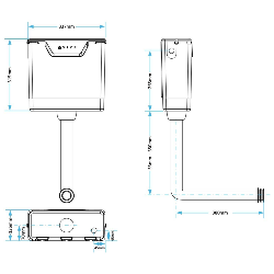 Viva Skylo Air Concealed Cistern Bottom & Side Entry SKYCC02