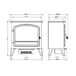 Bemodern Trowpoint Grande Matt Black Freestanding Electric Stove 073628